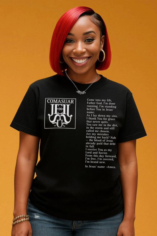 COMASUAR DAILY PRAYER TEE (BLACK/WHITE)