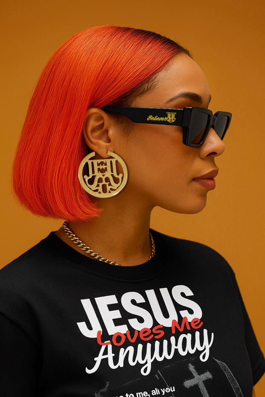 COMASUAR LOGO HOOP EARRINGS