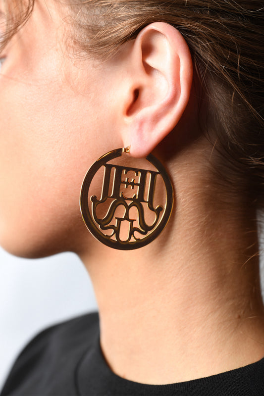 COMASUAR CIRCLE OF FAITH HOOP EARRINGS